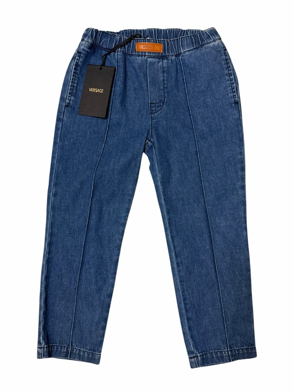 Versace Kids NWT Pull-On Denim Jogger Jeans 110cm Made in Italy Authentic